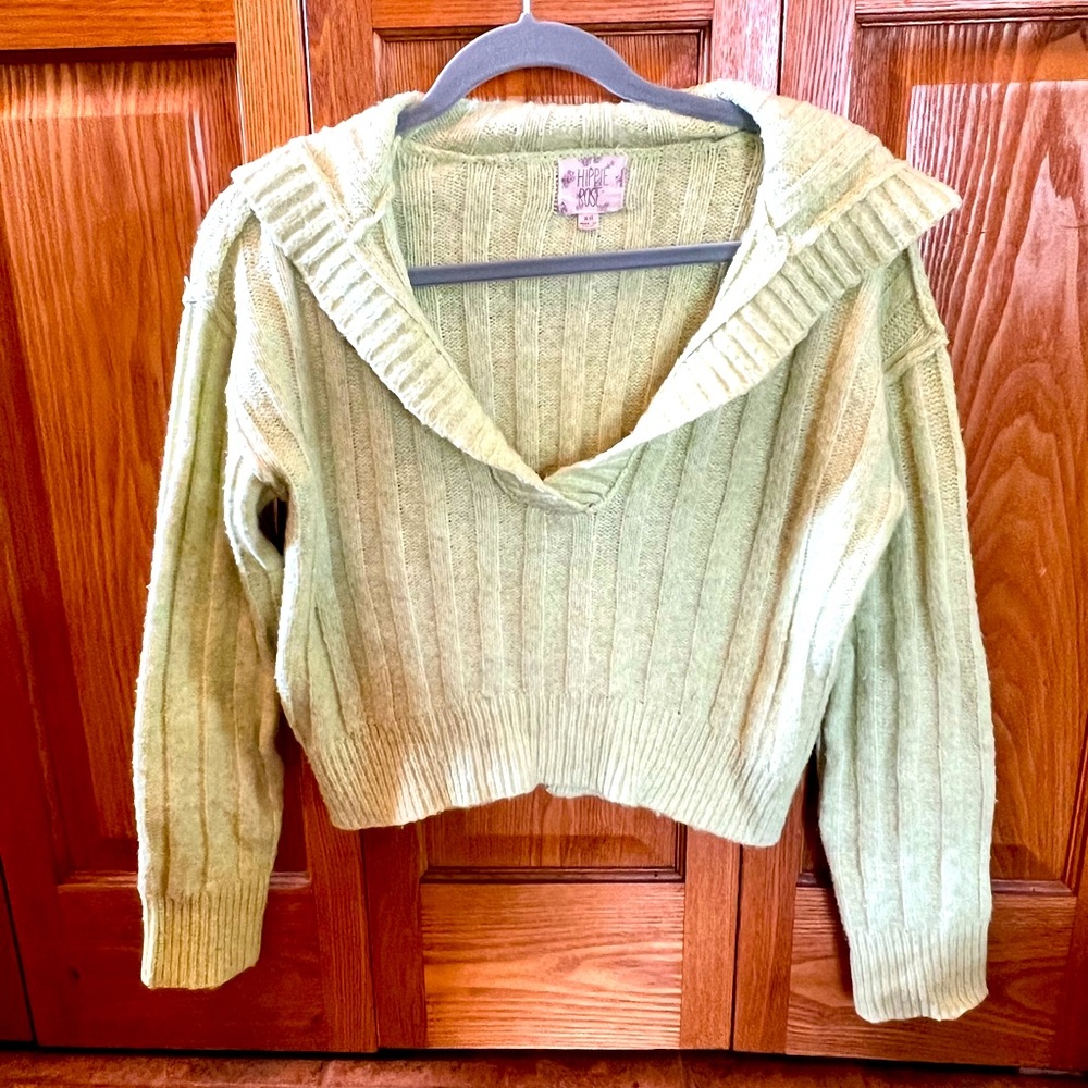 Collared V-Neck Sweater